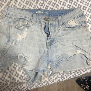 Cute jean shorts with made in holes